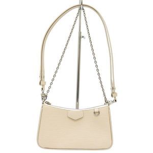 Louis Vuitton Clutch Epi Leather Shoulder Bag White